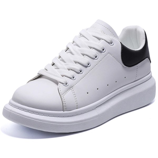 Ny PU Populär lågtopp tjock sula Pars små vita skor för herrskor Casual sneakers Chaussure Homme Zapatillas Hombre J10 T01 BLACK 38