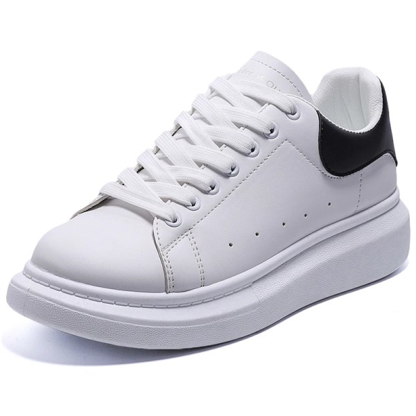 Ny PU Populär lågtopp tjock sula Pars små vita skor för herrskor Casual sneakers Chaussure Homme Zapatillas Hombre J10 T01 BLACK 44