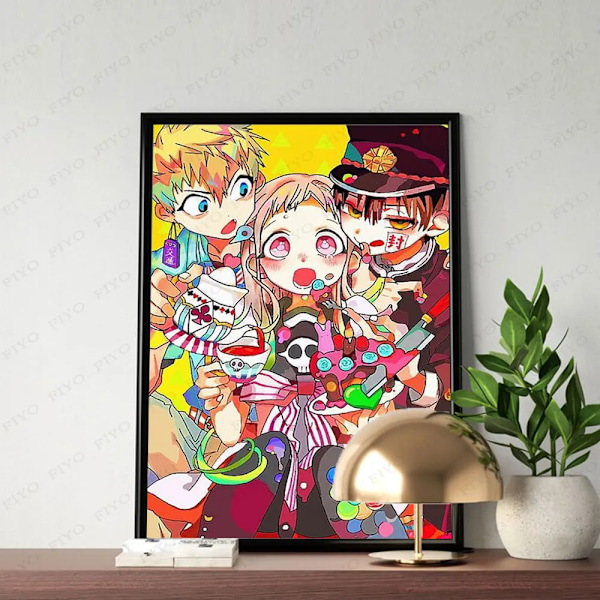 Diamantmosaik Anime Toilet-Bound Hanako Kun Bild av Rhinestones Full Diamond Painting Art Broderi Cuadros Heminredning BK10211 Round Drill 20x30cm