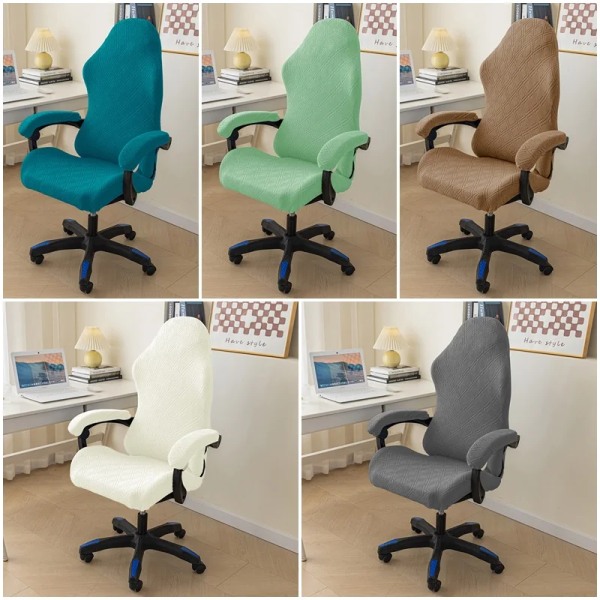 Kontorsstolsöverdrag Säteöverdrag för Gaming Stolsöverdrag Jacquard Elastiskt Datorstolsöverdrag Fåtöljskydd Säteöverdrag A7 Chair Cover