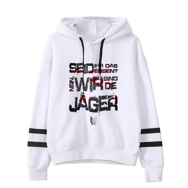 Rolig Shingeki No Kyojin Attack on Titan Cartoon Streetwear Hoodies Herr Cool japansk Anime Manga Sweatshirt Grafisk Hoody Man 7032 L