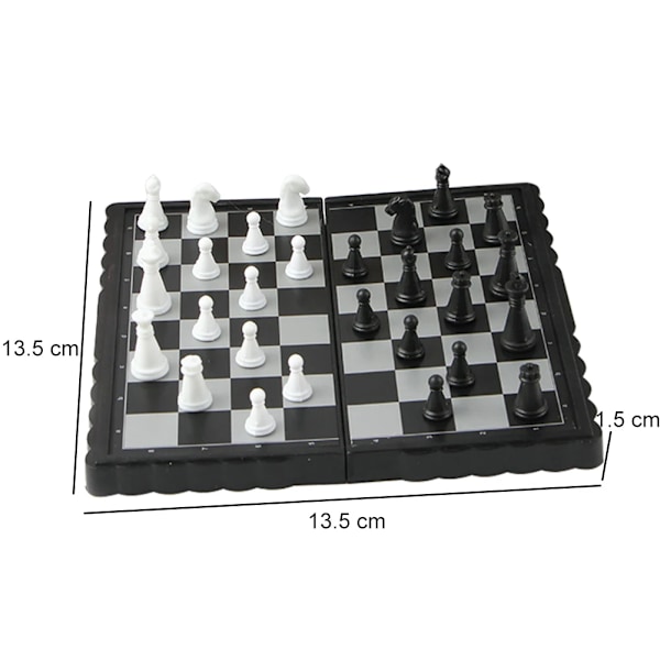 3 i 1 29CM/24CM Brætspil i Træ - Skakbrætssæt - Elegant Skakspil - Skak og Dame Spil - Rejse Skakspil Only mini Board