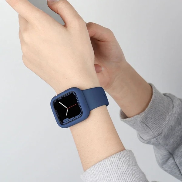 Candy Soft Case för Apple Watch Cover 9 8 7 6 Se 5 45mm 42mm 38 Skydd Iwatch Serie 44mm 40mm 41mm Bumper för kvinnor 04 alaskan blue Series 123 38MM