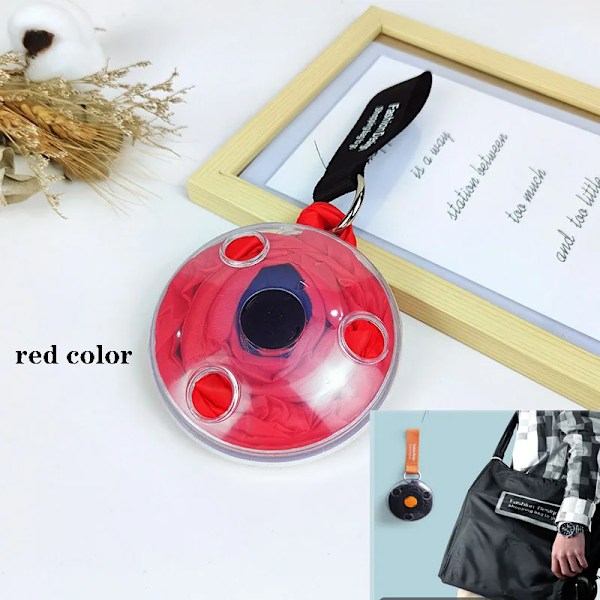 Indkøbspose Øko-venlig pose Opbevaringstaske skulder Vareposer Skulder Markedstasker Genanvendelige foldebare Supermarked Shopposer red-retractable 1pc