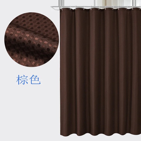 Vanligt vattentätt och mögelbeständigt duschdraperi av polyester i badrummet utan stansfritt duschdraperi brown 180x180cm