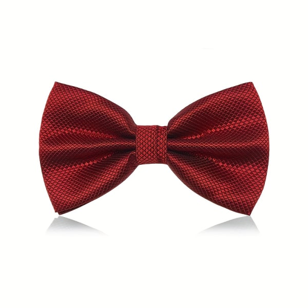 Herrfluga Justerbar Business Bröllopsfestival Brudgum Groomsmen flugor Small Plaid Bow Tie - Black