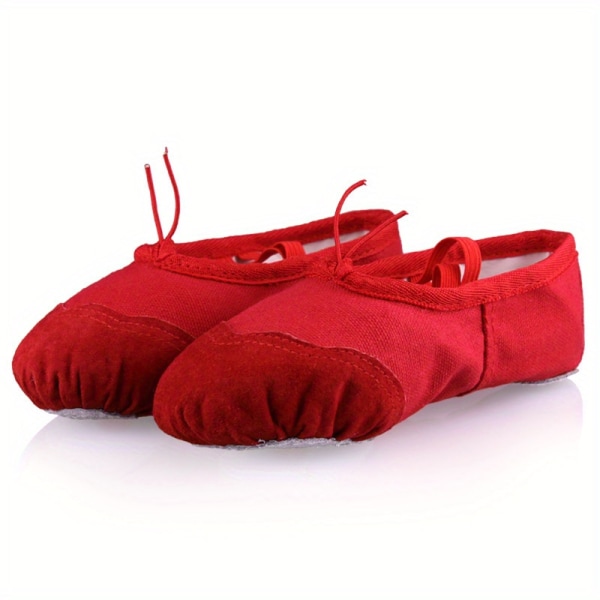 Underbara balettskor med splitsula för flickor - perfekta för gymnastik och dans! Red CN32(EU31.5)