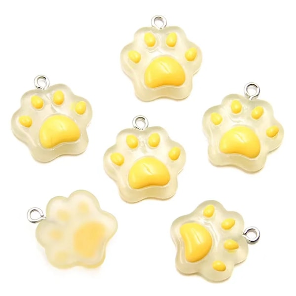 10St 20*22Mm Mini Cartoon Cat Paw Charms För Diy Dekoration Örhängen Halsband Mode Smycken Aci Tillverkningar 12