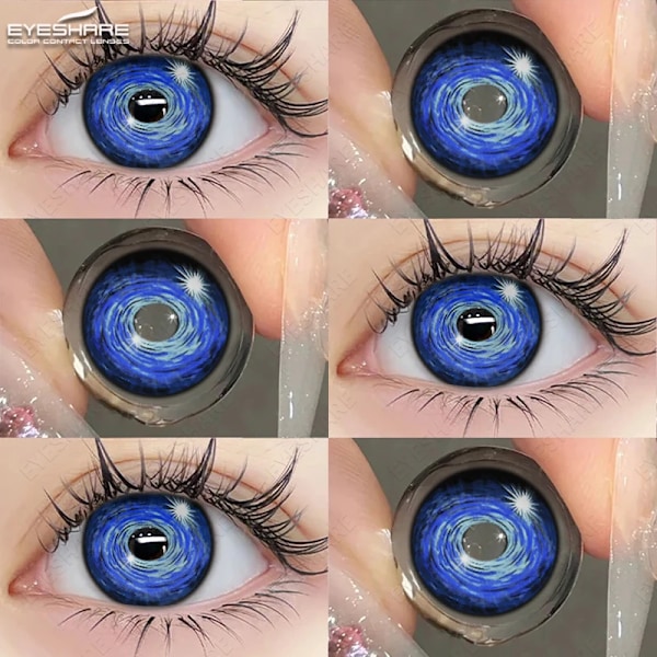 Eyeshare Farve Kontaktlinser Til Øjne 1Pair Anime Cosplay Farvede Linser Blå Halloween Linser Kontaktlinser Beau Makeup BLIND-GREEN 0