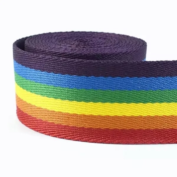 2/3/4/5 meter 38 mm Jacquard nylonband 1,6 mm tjock band för väskor rem bagagebälte dekorationstejp DIY sytillbehör 07 2Meters