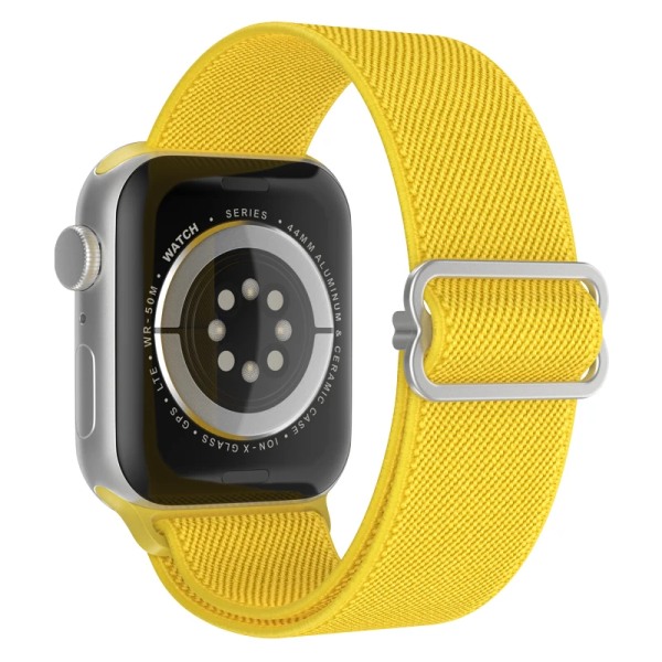 Scrunchie -rem för Apple Watch Band 44mm 40mm 38mm 42mm 49mm Elastiskt nylon IWatch Series Ultra 7 8 9 Se 3 6 45mm 41mm 14 Yellow 38mm 40mm 41mm