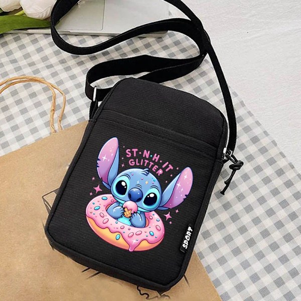 Disney Lilo & Stitch Naisten Olkalaukku Laukku Canvas Pieni Naisten Laukku Opiskelijat Yksi Olka Matkapuhelin Laukut Käsilaukku Hot Pink