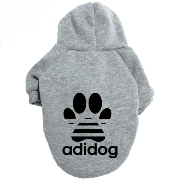 Små hundkläder Fransk Bulldog Samojed Hoodie Vinter Varm tröja Bekväma kläder för stora hundar Light Grey 6XL(18-22KG)