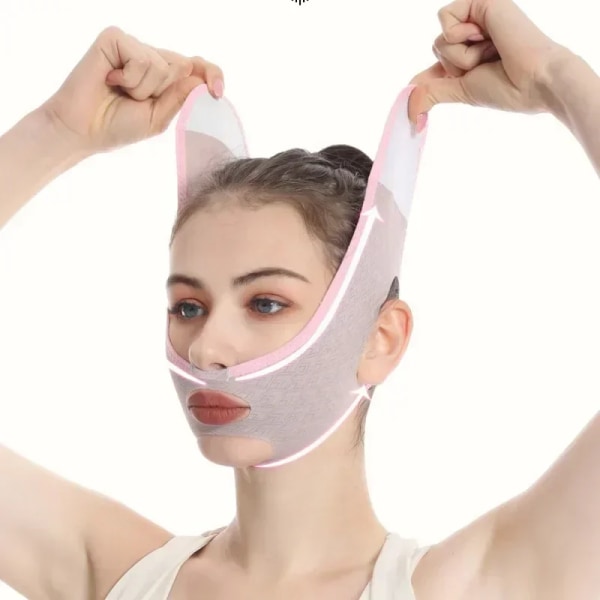Ny design Chin Up Mask V-linjeformande ansiktsmasker Ansiktsskulptur Sömnmask Ansiktsbantningsrem Ansiktslyftbälte A