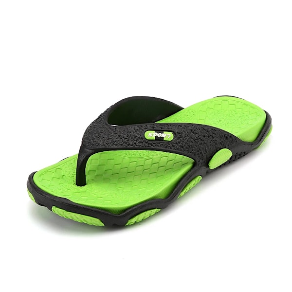 Ngouxm Sommar Stora Storlek Ungdom Topper Män Massage Icke-Slip Cool Utanför Flip Flops Andas Tjock-Tå Sandaler - Tofflor För Män green 3 7