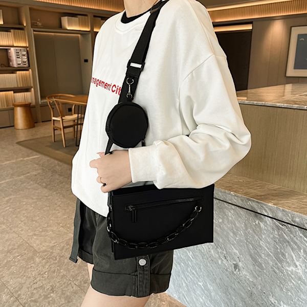 Enkelt Kuvert Paket 2023 Sommar Nya Personlig Handväska Casual Mode Trendy Axel Väska Personaliserad Messenger Bag Personaliserad Messenger Grey