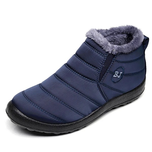 Män Stövlar Par Vinter Skor Män Varm Päls Ankel Boots Vinter Botas Para Hombre Lätt Vattentät Snövlar Casual Booty Blue J 37