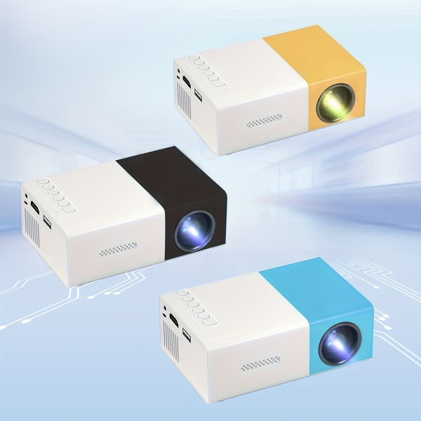 YG300 projektor, 30 ANSI lumen grundmodell, inbyggt 240P stöder avkodning 1080P videouppspelning, mini hemmabio, bärbar utomhusprojektor