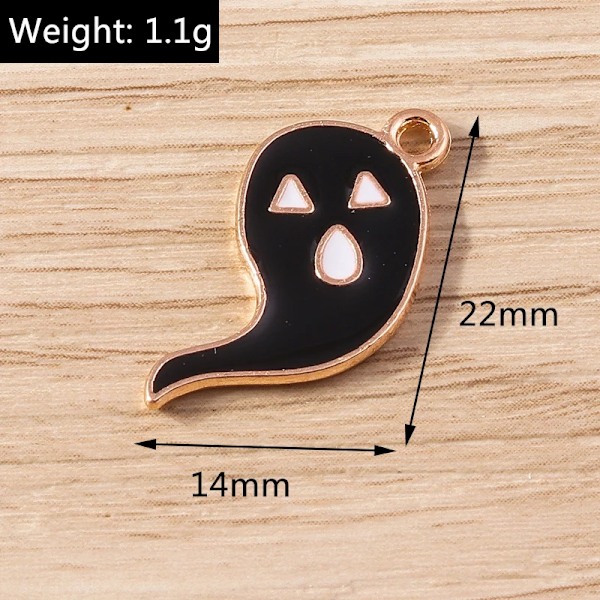 10 stk./lot Mix Sød Emalje Halloween Spøgelse Bat Charms Hænder Til Smykkefremstilling Drop Øreringe Halskæde Diy-Håndværkstilbehør Style 18