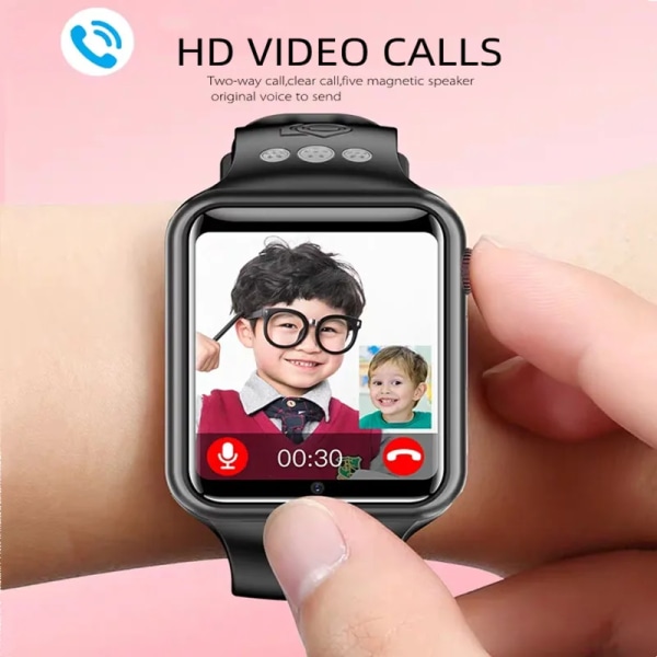 Android 9.0 4G Smart Watch W5 GPS watch för barn Dubbel kamera Inspelning WiFi Internet Videosamtal för pojkar och flickor blue