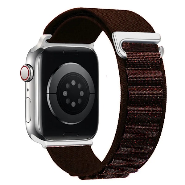 Alpine Loop Rem til Apple Watch Ultra 2 Armbånd 49mm 44mm 40mm 45mm 41mm 42mm 38mm 45 mm Armbånd Correa iWatch Serie 9 8 7 6 se wine shiny 42mm 44mm 45mm 49mm