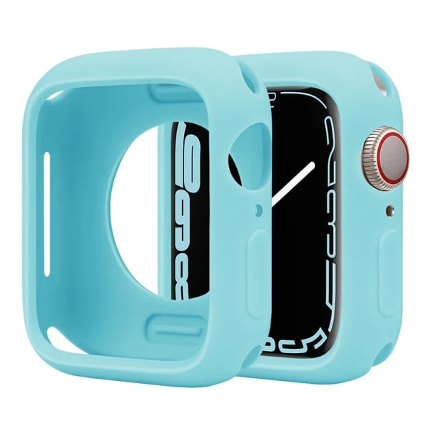 Candy Soft Case för Apple Watch Cover 9 8 7 6 Se 5 45mm 42mm 38 Skydd Iwatch Serie 44mm 40mm 41mm Bumper för kvinnor 17 light blue Series 123 42MM