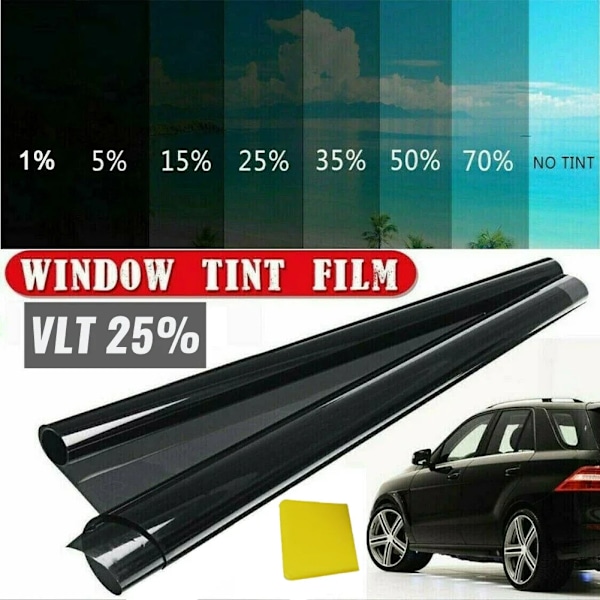 3/5/8m svart bilfönsterfolie solfilm solskyddsfilm bil auto hem dekor fönsterglasfilm solskydd UV-skydd fönsterdekal film 70 percent