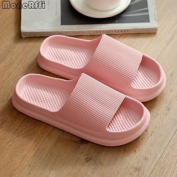 Cloud Toffpar Miesten Paksut Pohjakengät Miehille Kesäranta Kuvat Kylpyhuone Liukumattomat Kotitossut Pehmeät Sandaalit Muoti Fli P-Flops B Pink 38-39(inner 24cm)