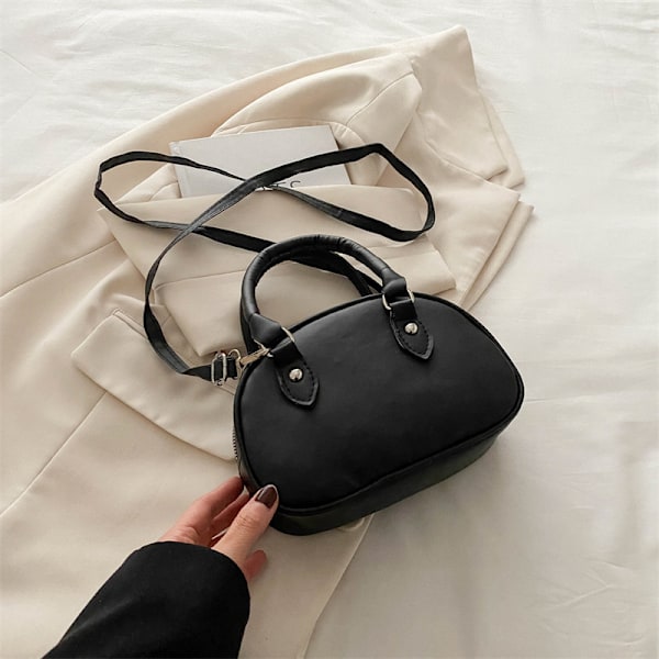 Solid Farve Taske Kvinder 2024 Sommer Ny Mode Casual Populær Håndtaske Texual Mode Skulder Cross Body Taske Oval Taske Pink Without Ornaments