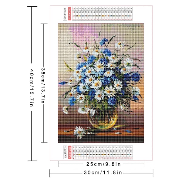 Azqsd Diamantmaleri 5D Rose Blomst Mosaik Nålværk Fuld Kits Broderier Salg Floral Hjem Indretning Diy 30X40cm 3-085 30x40cm Full Round