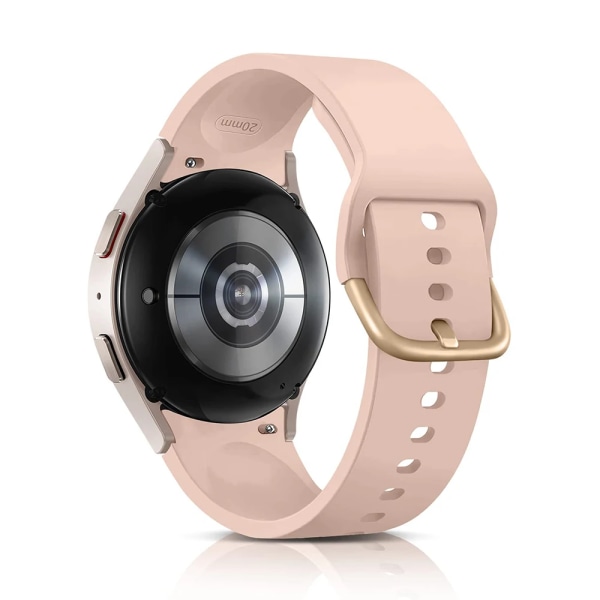 Silikonrem för Samsung Galaxy Watch 6/5/4 44 mm 40 mm pro 45 mm Sport 20 mm klockarmband Armband Galaxy Watch6 Classic 43 mm 47 mm official Pink Galaxy 5 pro 45mm