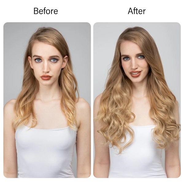 Syntetiska Ingen Clip Wave Hår Extensions Ombre Naturlig Svart Blond Rosa En Bit Falsk Hårpiece Fisk Linje Fake Hårstycken White Blonde 22INCHES