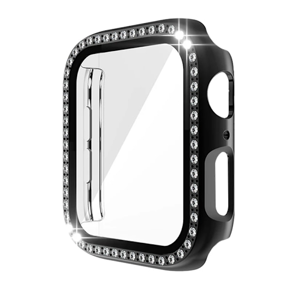 Apple Watch Case Series7 6 Se 5 4 3 2 Iwatch Case Accessor 45Mm 41Mm 44Mm 40Mm 42Mm 38Mm M Protector Bumper Pc Diamond Apple Klocka Black 41MM Series 7