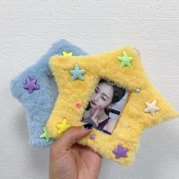 Photocard Holder Kpop Card Binder Plush House Foto Ärmar Kpop Binder Photocards Keychain Cards Skydd Samla Skift S5