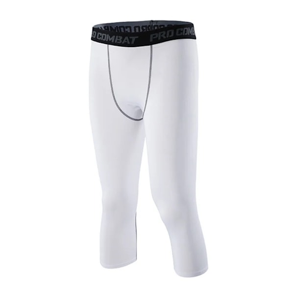 Miesten Kompressiojuoksushortti Nopea Kuiva Urheilu Koripallo Shorts Miehet Kuntosali Treeni Tights Crossfit Fitness Shorts M Vaatteet WHITE S