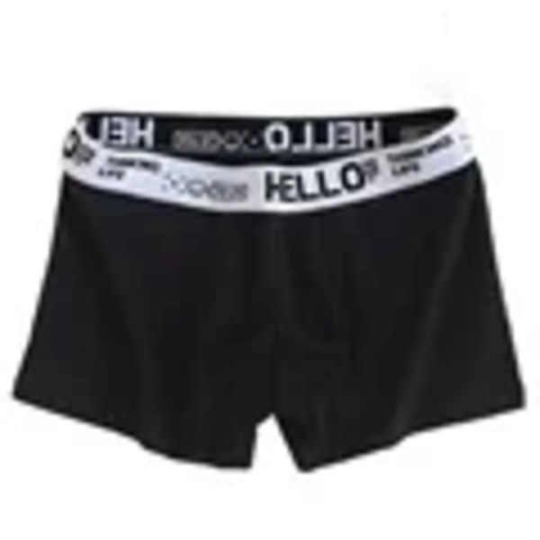 5Pcs Män Underkläder Man Boxers Sexiga Underkläder Bekväm Andningsbart Mode Pojkar Trosor Underkläder Boxershos Män Black XXL(65-75KG)