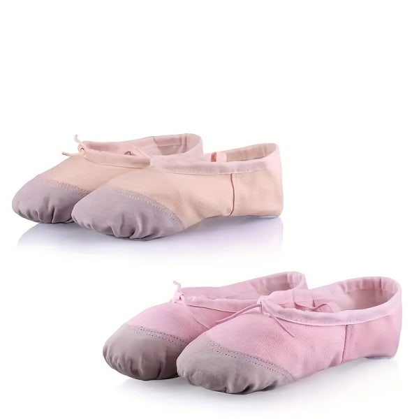 Underbara balettskor med splitsula för flickor - perfekta för gymnastik och dans! Pink CN24(EU26)