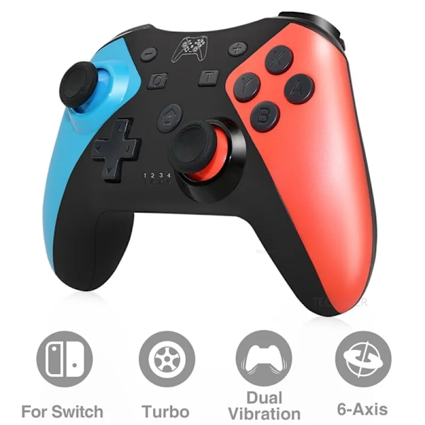 Langaton ohjain, yhteensopiva Nintendo Switchin kanssa, tukee Bluetooth-peliohjainta Switch Oledille/Switch Lite/Android-puhelimelle Pc Styrstick Black