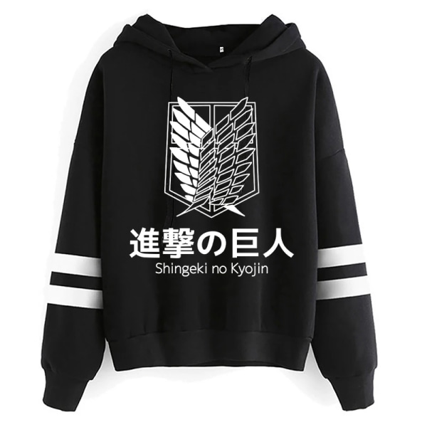 Unisex Attack on Titan Hoodies Herr Harajuku Shingeki No Kyojin Kläder Anime Manga Sweatshirt Hip Hop Lös Casual Streetwear 9023 Asian M