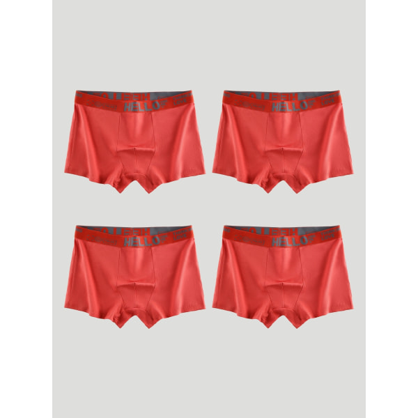 4pack Herr bomull Andas bekväma boxer Underkläder Slate Grey L(50)