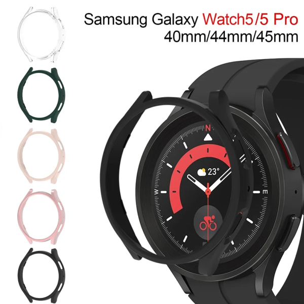 Case för Samsung Galaxy Watch 5 Pro 45 mm Galaxy Watch 6 5 40 mm 44 mm PC- case All-Around Skyddsskal för Watch6 classic Cover Light Blue Galaxy Watch 5 44mm