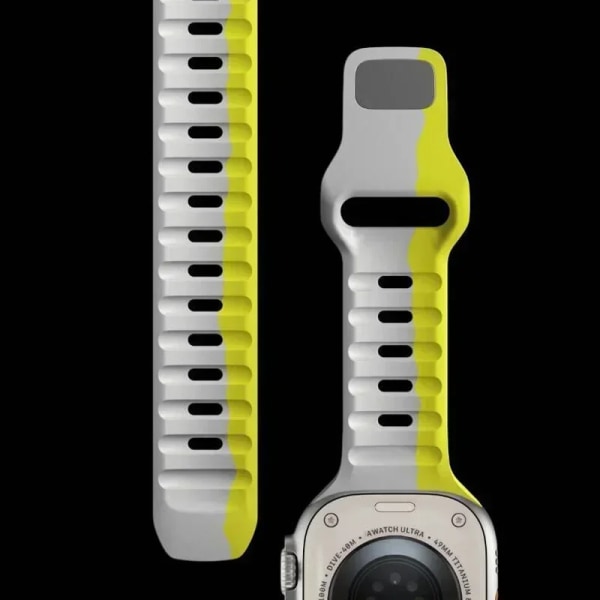 Mjuk silikonrem för Apple Watch Band Ultra 2 49mm 44mm 45mm 42mm 41mm 42mm sporturband iwatch Serise 5 6 7 8 9 armband fluorescent yellow 38mm 40mm 41mm