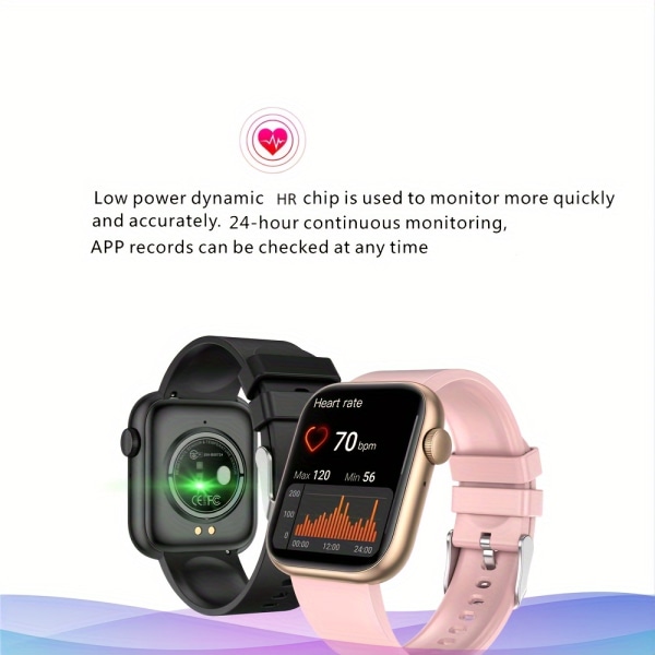 Vattentät Smart Watch för trådlös anrop (Ring/Svara samtal), Full Touch Sport Fitness SmartWatch för kvinnor och män Beige-golden