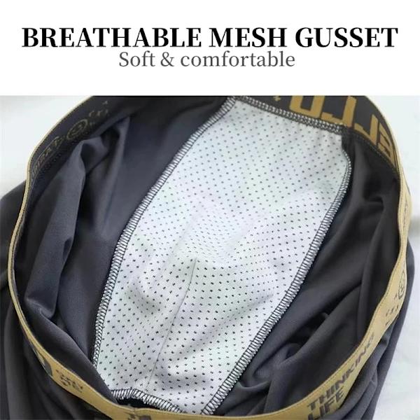 10 kpl / Miesten alusvaatteet Muoti Alusvaatteet Korkea Joustava Bokseri Shorts Hengittävä Pehmeä Miesten Shorts Comm Modable Plus Koko L-4Xl ZC1 4XL