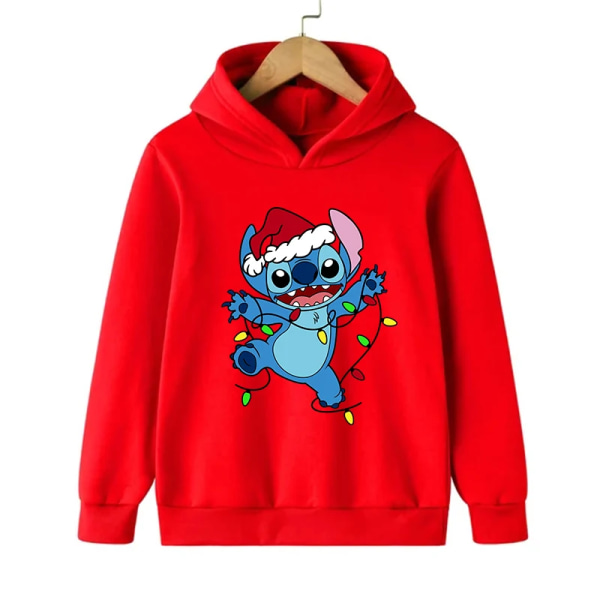 Stitch Hoodie Jul Barn Tecknade Kläder Barn Flicka Pojke Lilo and Stitch Sweatshirt Manga Hoody Baby Casual Topp 59020 160CM