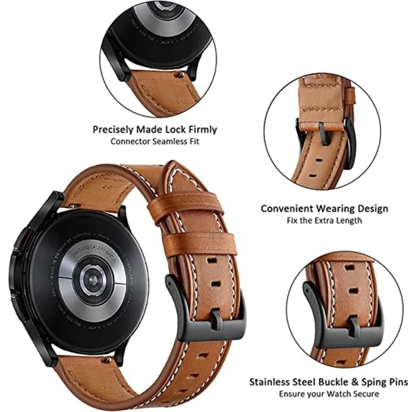 20 22 mm smart watch för HUAWEI WATCH GT2 GT3 Pro 46 43 mm sportläderband för HUAWEI GT3 GT2 42/46 mm klockarmband Leather Brown Huawei GT3 42mm