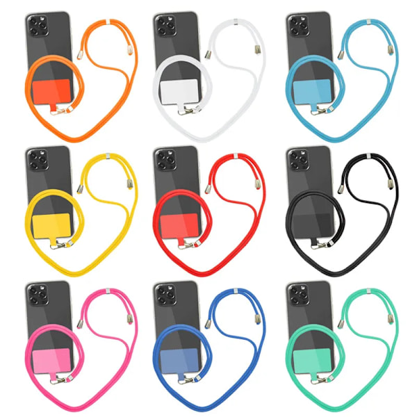 150Cm Universal Justerbar Telefon Lanyard Strap Mobiltelefon Hängande Rep Halsband Anti-Förlorade Lanyards Mobiltelefon Aca Tillverkningar C