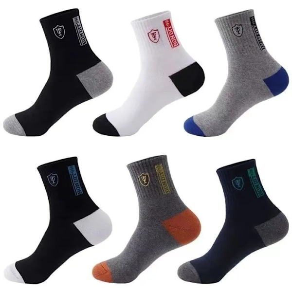 10 Par Andningsbart Bomull Sportstrumpor Män Bambu Fiber Höst Och Vinter Män Strumpor Svett Absorption Deodoranta Business Sox 5 pairs Single code