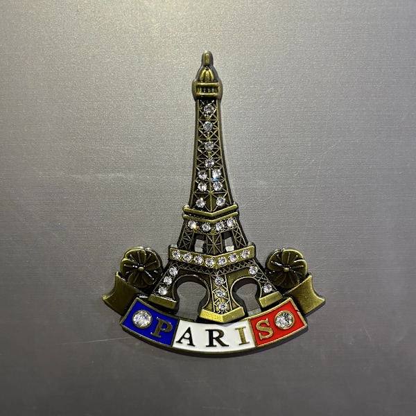 3D Metal Køleskabsmagneter Frankrig Paris USA Singapore Italien Schweiz Hong Kong Scenic Turisme Souvenir Paris B