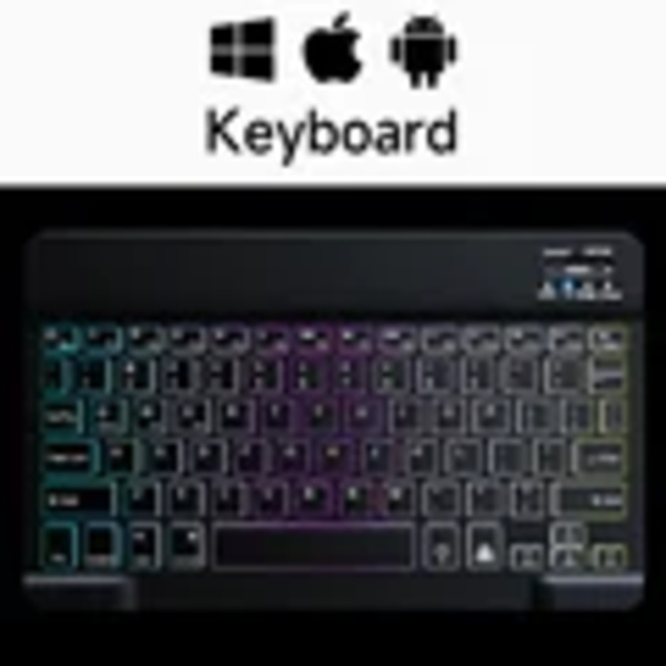 Trådlösa Bluetooth Tangentbord För Android Ios Windows Mini Bakgrundsbelysning Tangentbord För Apple Xiaomi Samsung Tablet Tangentbord Och Musa black Russian and English